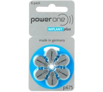 675 dzirdes aparāta baterijas Varta Power ONE Implant Plus Zn-Air PR44 iepakojumā 6 gb.