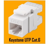 Keystone modulis CAT6 UTP lieto ar SS-1xRJ45-PR vai SS-2xRJ45-PR