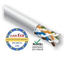 LAN Datortīklu kabelis, PRO BASE, CAT6 UTP, iekšdarbu montāžai, 305m, CPR klase Eca