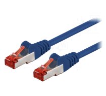 Patch cord CAT6 S/FTP | stranded | Blue | 0.5m