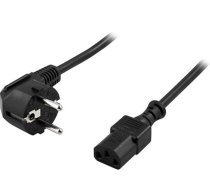 Cable DELTACO CEE 7/7 to straight IEC 60320 C13, max 250V / 10A, 0.5m, black / DEL-109-50