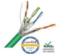 LAN Datortīklu kabelis, SIGHTUX CAT6a U/ FTP iekšdarbu montāžai, CPR klase Cca s1a,d1,a1 | LSZH | 30