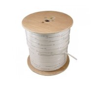 Q611-96 305WS LSZH Cca QUANTUM koaksiālais kabelis RG6 (CCS) 1.13mm, LSZH Cca, balts, 305m