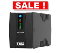 700VA 400W UPS - Line Interactive – LED displejs – 2 x izejas | Akumulators 12V-7Ah