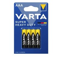 R03 AAA baterija 1.5V Varta Superlife / Super Heavy Zinc-carbon iepakojumā 4 gb.