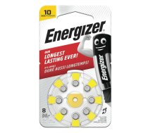 Izmērs 10 baterijas 1.45V Energizer Zn-Air PR70 iepakojumā 8 gb.