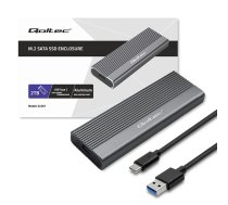 SSD M.2 SATA korpuss | alumīnijs | NGFF (M.2) | USB-C | SuperSpeed | līdz 2TB | 6Gb/s