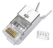 Konektors EZ RJ45 (EZ-RJ45 un Easy tipa) ekranēts STP FTP CAT7 CAT6A LAN kabelim | Pass Through