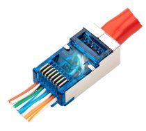 Konektors ekranēts EZ RJ45 (EZ-RJ45 un Easy tipa) CAT6 CAT5E LAN kabelim | Pass through