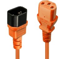 Lindy CABLE POWER IEC EXTENSION 0.5M/ORANGE 30473 LINDY