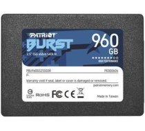 Patriot SSD|PATRIOT|Burst Elite|960GB|SATA 3.0|3D NAND|Write speed 320 MBytes/sec|Read speed 450 MBytes/sec|2,5"|TBW 400 TB|PBE960GS25SSDR