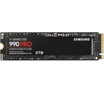 Samsung SSD|SAMSUNG|990 PRO|2TB|M.2|PCIE|NVMe|MLC|Write speed 6900 MBytes/sec|Read speed 7450 MBytes/sec|2.3mm|TBW 1200 TB|MTBF 1500000 hours|MZ-V9P2T0BW