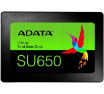 Adata SSD|ADATA|SU650|256GB|SATA 3.0|3D NAND|Write speed 450 MBytes/sec|Read speed 520 MBytes/sec|2,5"|TBW 140 TB|MTBF 2000000 hours|ASU650SS-256GT-R