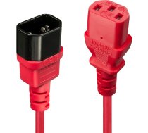 Lindy CABLE POWER IEC EXTENSION 0.5M/RED 30476 LINDY