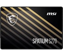 MSI SSD|MSI|SPATIUM S270|480GB|SATA|3D NAND|Write speed 450 MBytes/sec|Read speed 500 MBytes/sec|2,5"|TBW 250 TB|MTBF 2000000 hours|S78-440E350-P83