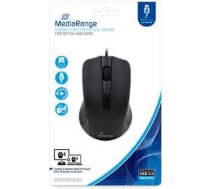 Mediarange MOUSE USB OPTICAL BLACK/3-BUTTON MROS210 MEDIARANGE