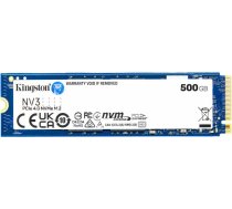 Kingston SSD|KINGSTON|NV3|500GB|M.2|PCIE|NVMe|3D NAND|Write speed 3000 MBytes/sec|Read speed 5000 MBytes/sec|TBW 160 TB|MTBF 200000 hours|SNV3S/500G
