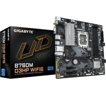 Gigabyte Mainboard|GIGABYTE|Intel B760 Express|LGA1700|Micro-ATX|Memory DDR5|Memory slots 4|2xPCI-Express 3.0 1x|1xPCI-Express 4.0 16x|2xM.2|1x15pin D-sub|1xHDMI|1xDisplayPort|2xUSB 2.0|3xUSB 3.2|1xUSB-C|1xPS/2|1xRJ45|3xAudio port|B760MD3HPWIFI61.0