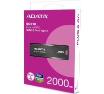 Adata External SSD|ADATA|SC610|2TB|USB 3.2|Write speed 500 MBytes/sec|Read speed 550 MBytes/sec|SC610-2000G-CBK/RD
