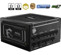 MSI Power Supply|MSI|MAG A1000GL PCIE5 II|ATX 3.1|1000 Watts|Efficiency 80 PLUS GOLD|PFC Active|MAGA1000GLPCIE5II