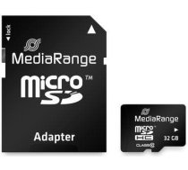 Mediarange MEMORY MICRO SDHC 32GB C10/W/ADAPTER MR959 MEDIARANGE