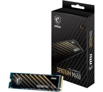 MSI SSD|MSI|SPATIUM M450|1TB|M.2|PCIe Gen4|NVMe|3D NAND|Write speed 2400 MBytes/sec|Read speed 3400 MBytes/sec|2.15mm|TBW 350 TB|MTBF 1500000 hours|S78-440L0M0-P83