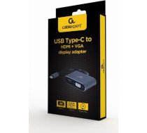 Gembird I/O ADAPTER USB-C TO HDMI/VGA/A-USB3C-HDMIVGA-01 GEMBIRD