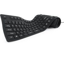 Gembird KEYBOARD FLEXIBLE USB ENG/BLACK KB-109F-B GEMBIRD