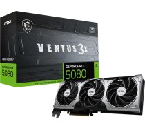 MSI Graphics Card|MSI|NVIDIA GeForce RTX 5080|16 GB|GDDR7|256 bit|PCIE 5.0 16x|Dual Slot Fansink|1xHDMI|3xDisplayPort|RTX508016GVENTUS3XOC