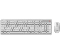 Gembird KEYBOARD +MOUSE WRL ENG/WH KBS-WPS-01-W GEMBIRD