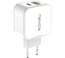 Nevox 20W USB-C PD + USB QC 3.0 charger white  (1760)