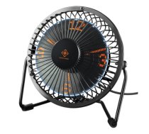 Deltaco Table fan with LED clock black  (GAM-054)