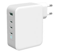 Deltaco PD charger 130W 1x USB/3x USB-C Gan white  (USBC-GAN04)