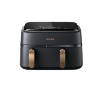 Philips NA352/00 3000 Series Dual Basket karstā gaisa friteris - 9 l, melns