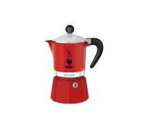 Espresso kafijas kanna Bialetti Moka Rainbow 3-cup Red