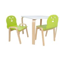 ![CDATA[Bērnu komplekts HAPPY galds un 2 krēsli, balts/zaļš Home4you K77709 (K77709) | EVL_K77709  | 4741617107152]]