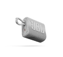 Akcija! JBL ūdensizturīga portatīvā skanda JBL Go, balta | JBLGO3WHT  | 6925281975707
