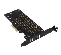 AXAGON PCEM2-D PCI-E 3.0 4x - DUAL M.2 SSD (NVMe + SATA), dual voltage, up to 110mm SSD | PCEM2-D  | 8595247903846
