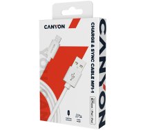 CANYON cable MFI-1 Lightning 12W 1m White | CNS-MFICAB01W  | 8717371861612