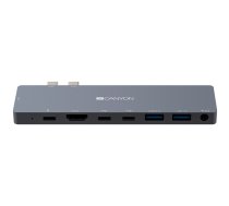 Canyon   DS-8 Multiport Docking Station with 8 port Space Gray | CNS-TDS08DG  | 5291485006136