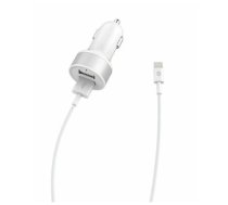 Devia Smart Series Dual USB Car Charger Suit with Lightning Cable (MFi)(2.4A,2USB) white | T-MLX37626  | 6952898000522