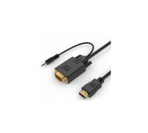 Gembird HDMI Male - VGA Male + 3.5mm 3m Full HD | A-HDMI-VGA-03-10  | 8716309098045
