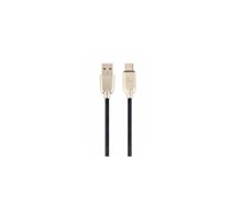 Gembird USB Male - USB Type C Male Premium rubber 1m Black | CC-USB2R-AMCM-1M  | 8716309106344