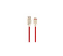 Gembird USB Male - USB Type C Male Premium rubber 1m Red | CC-USB2R-AMCM-1M-R  | 8716309106351