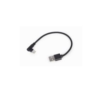 Gembird USB Type-C Male - USB Male 0.2m Black | CC-USB2-AMCML-0.2M | 8716309117760