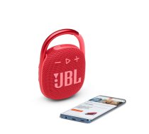 Izpārdošana! JBL ūdensizturīga portatīvā skanda ar karabīni, sarkans | JBLCLIP4RED  | 6925281979316