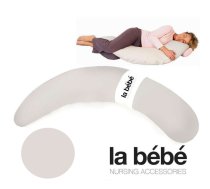 La Bebe™ Moon Maternity Pillow Art.7772 Satin Grey Spilvens-pakavs grūtniecēm ar polistirola pildījumu [2 pārvalki] 195 cm | 2000000077727  | 2000000077727