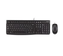 Vadu pilna izmēra tastatūra Logitech Desktop MK120 — USB, US QWERTY, 1.5 m vads, pele komplektā | 920-002563 | 5099206020672