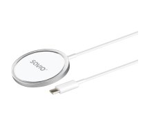 Bezvadu Lādētājs Savio ar USB - USB-C kabeli 15W 1m White | LA-11 | 5901986049548