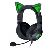 Kraken Kitty V2 - Black, Gaming headset, Kitty Ears, Stream Reactive Lighting, HyperClear Cardioid Mic, 40 mm TriForce Drivers, Built into the earcups microphone, Razer Chroma RGB (Ear and Earcups), Surround sound: Only available on Windows 10 64-bit | RZ04-04730100-R3M1 | 8887910060254